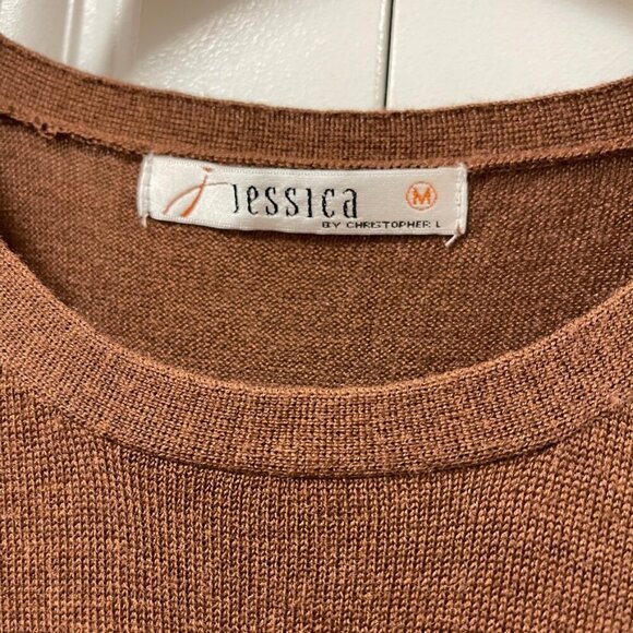 Vintage Jessica Wool Blend Sweater Vest Knit Top Brown – M - Picture 3 of 9